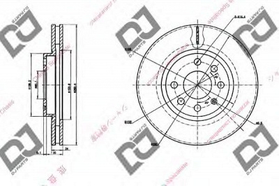 DJ PARTS bd1401 -  Тормозной диск